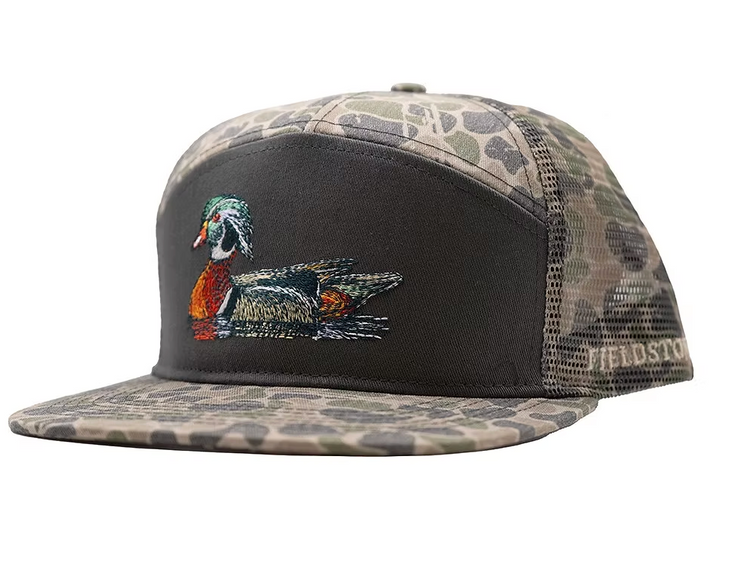 7 Panel Backwoods Camo Wood Duck Hat