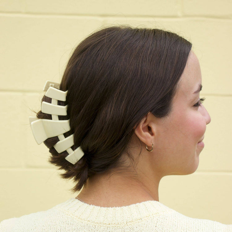 Teleties Large Classic Hair Clip Butter Yellow