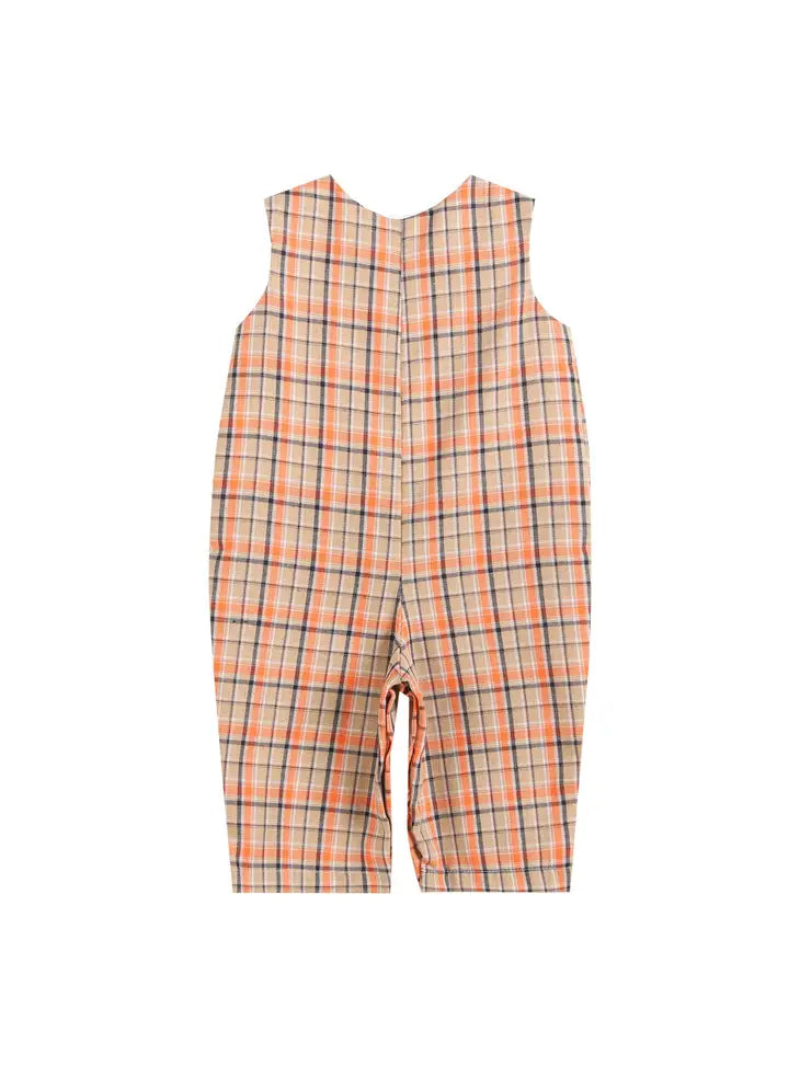 Fall Plaid Turkey Overalls