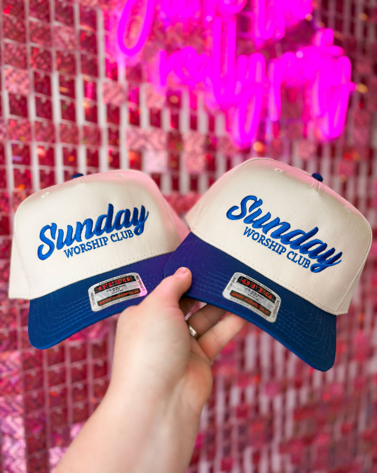 Sunday Worship Embroidered Trucker Hat