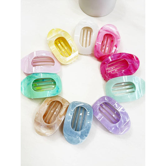 Marbled Flat Claw Clips