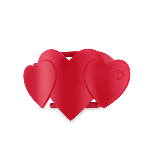 Teleties Red Heart Flat Clip Small