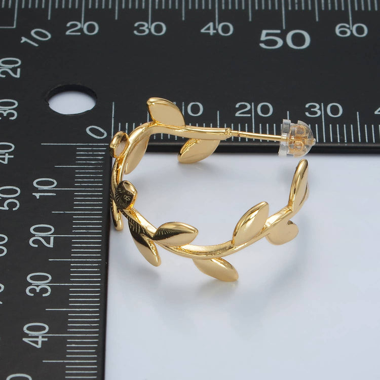 Nature Leaf Hoop Earring ONE LEFT