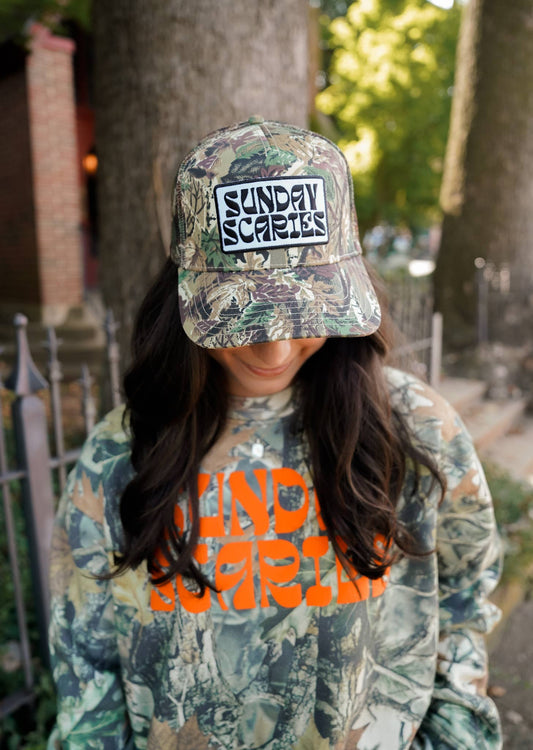 Sunday Scaries Camo Trucker Hat