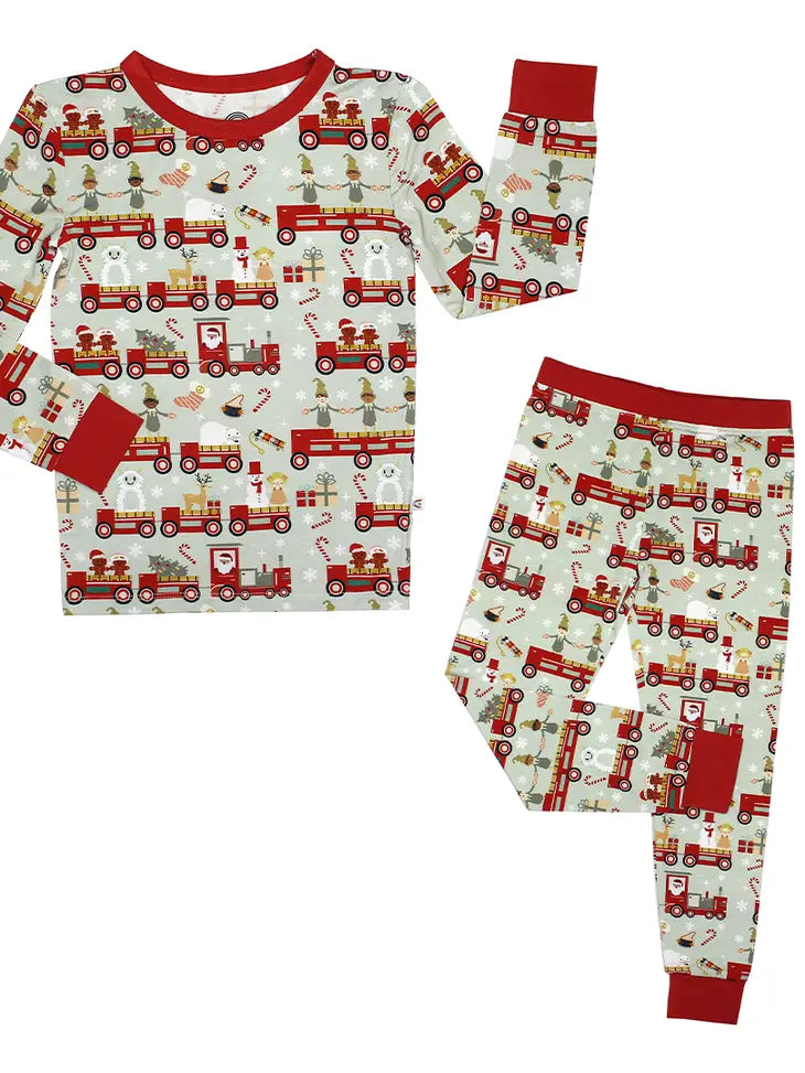Christmas Train Bamboo Pajama Toddler