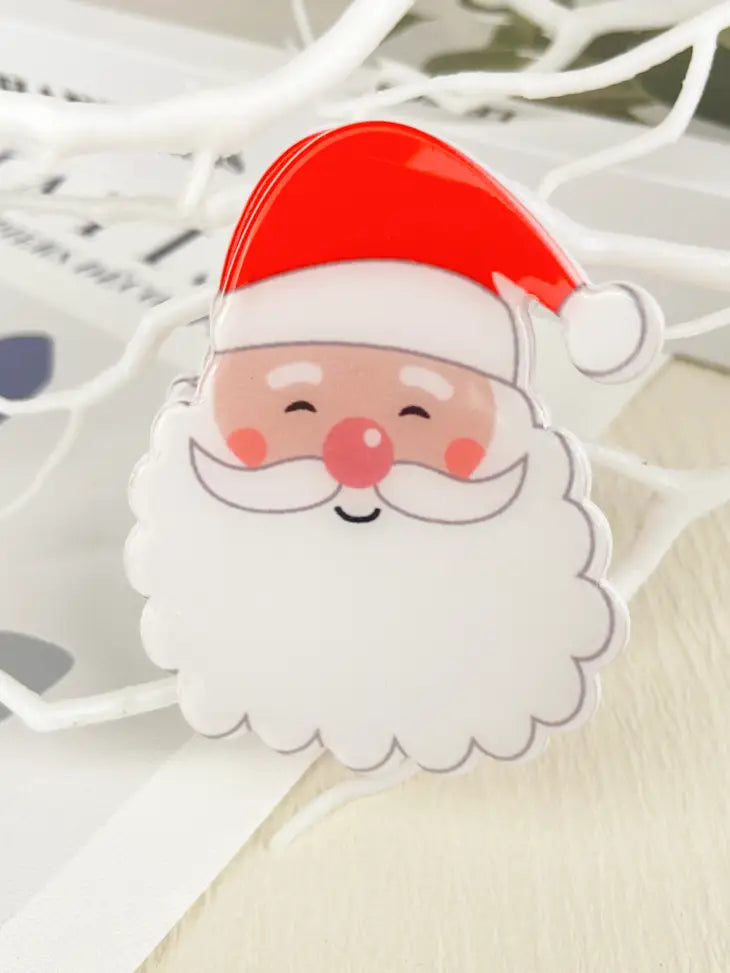 Santa Hair Claw Clip-Santa