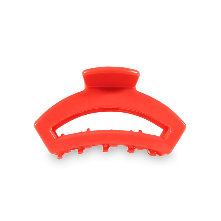 Open Coral Tiny Hair Clip