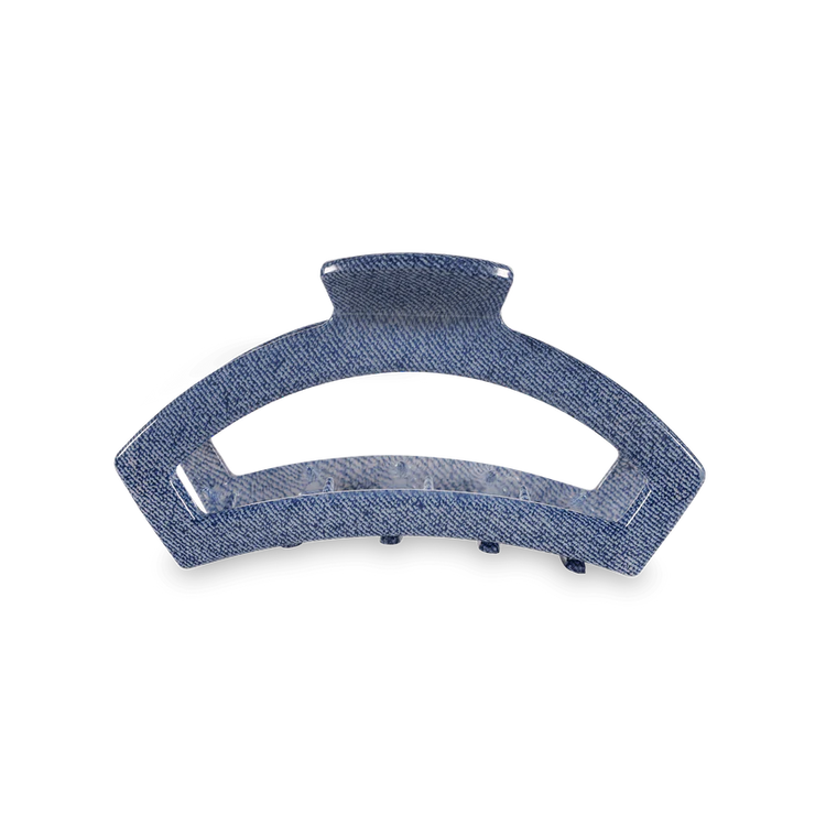 Open Denim Medium Hair Clip