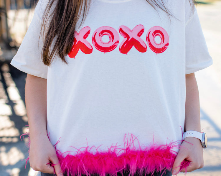 XOXO Feather Top