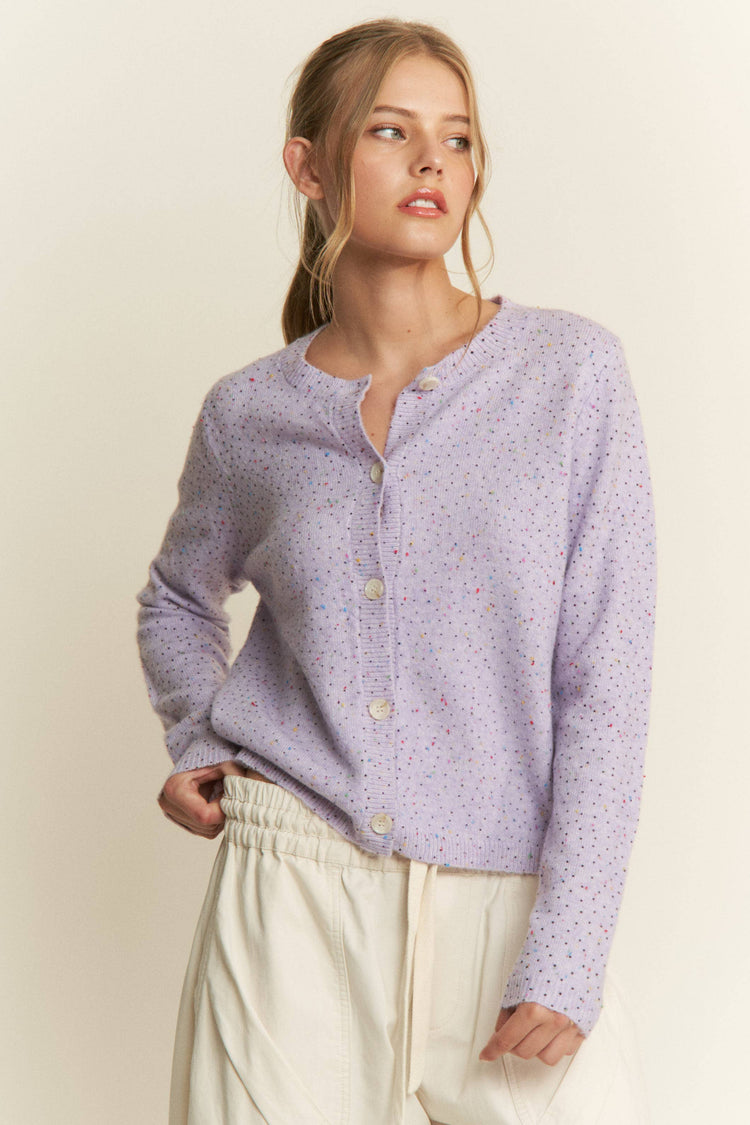 1/12 PRE-ORDER Lavender Polka Dot Cardigan