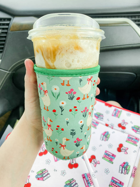 Flowery Goose Coffee Sleeve