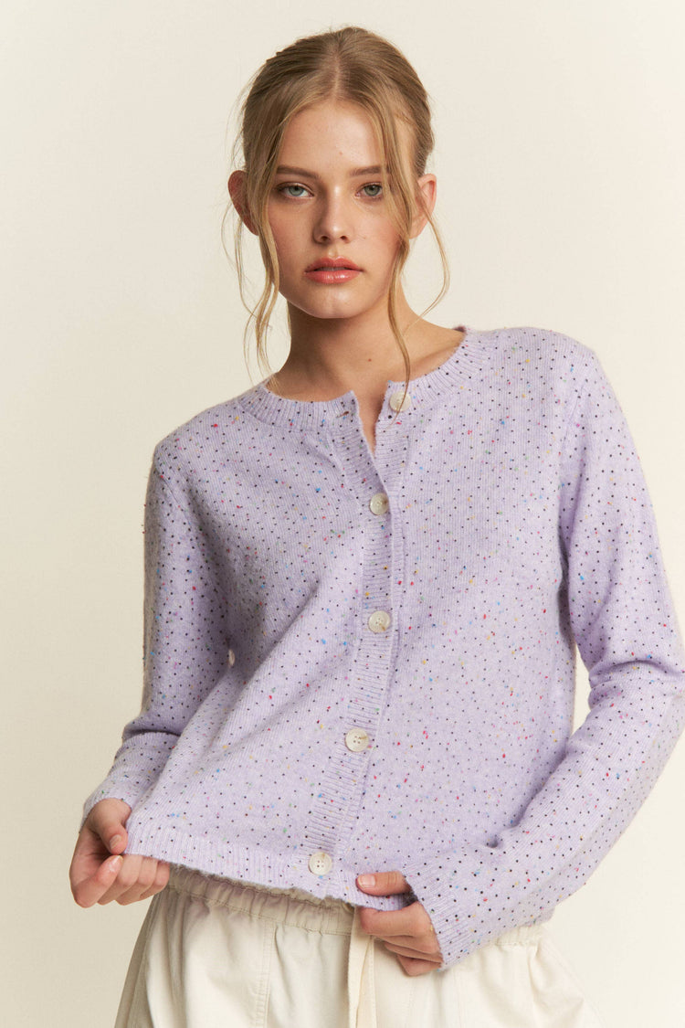 1/12 PRE-ORDER Lavender Polka Dot Cardigan