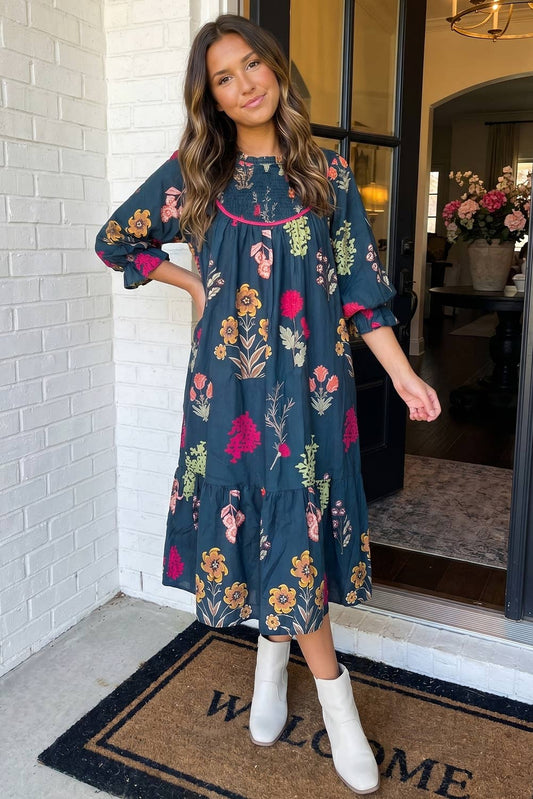 Autumn in Bloom Midi Dress PRE-ORDER