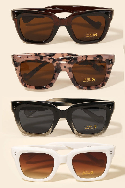 Square Lens Sunglasses Set