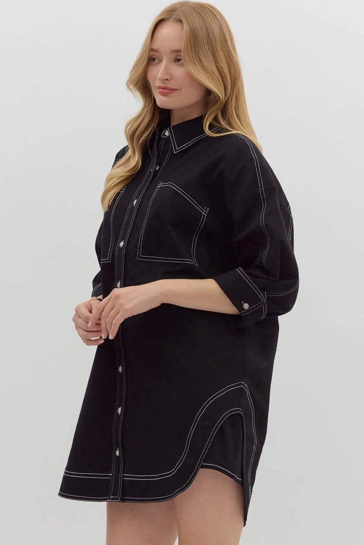 Black Denim Dress