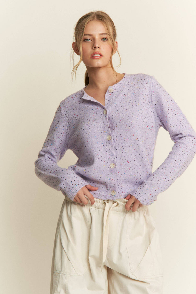 1/12 PRE-ORDER Lavender Polka Dot Cardigan