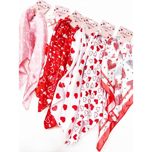 1/6 PRE-ORDER Heart Print Satin Scarf