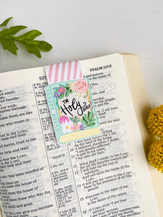 PRE-ORDER 12/1 ETA Holy Bible Floral Magnetic Bookmark