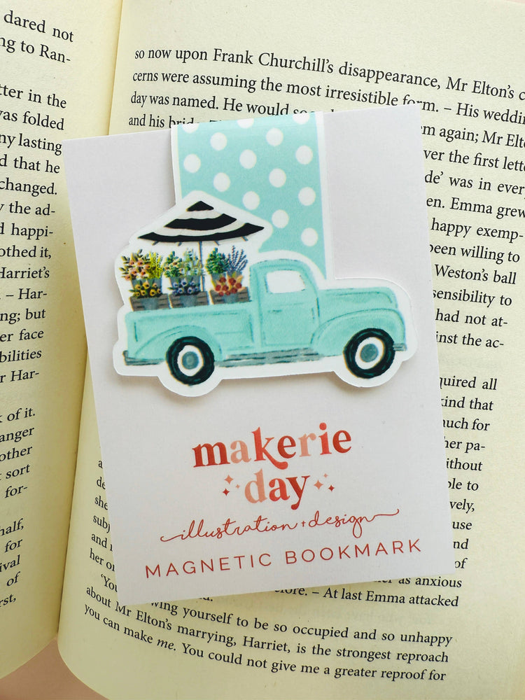 PRE-ORDER 12/1 ETA Flower Truck Magnetic Bookmark