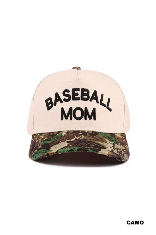 Baseball Mom Camo Hat ONE LEFT