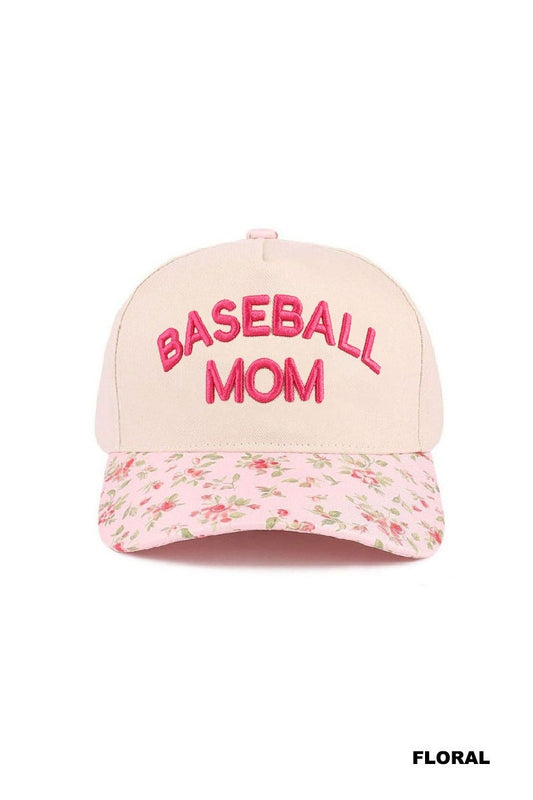Baseball Mom Floral Hat ONE LEFT