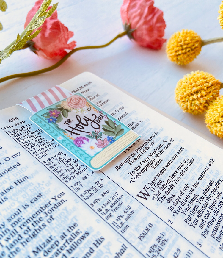 PRE-ORDER 12/1 ETA Holy Bible Floral Magnetic Bookmark