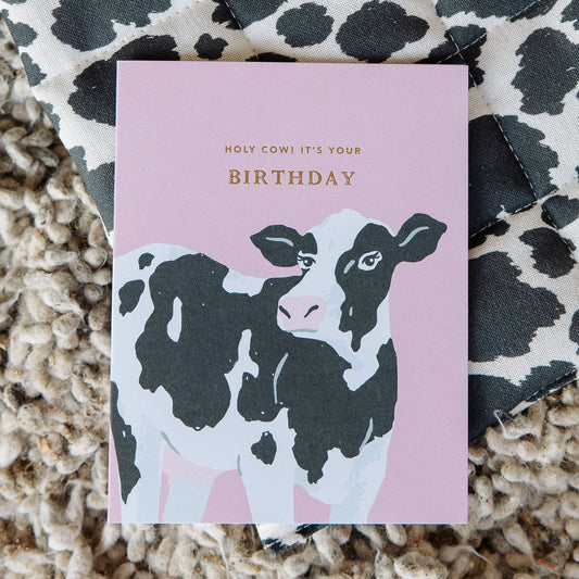 Holy Cow Birthday Greeting Card