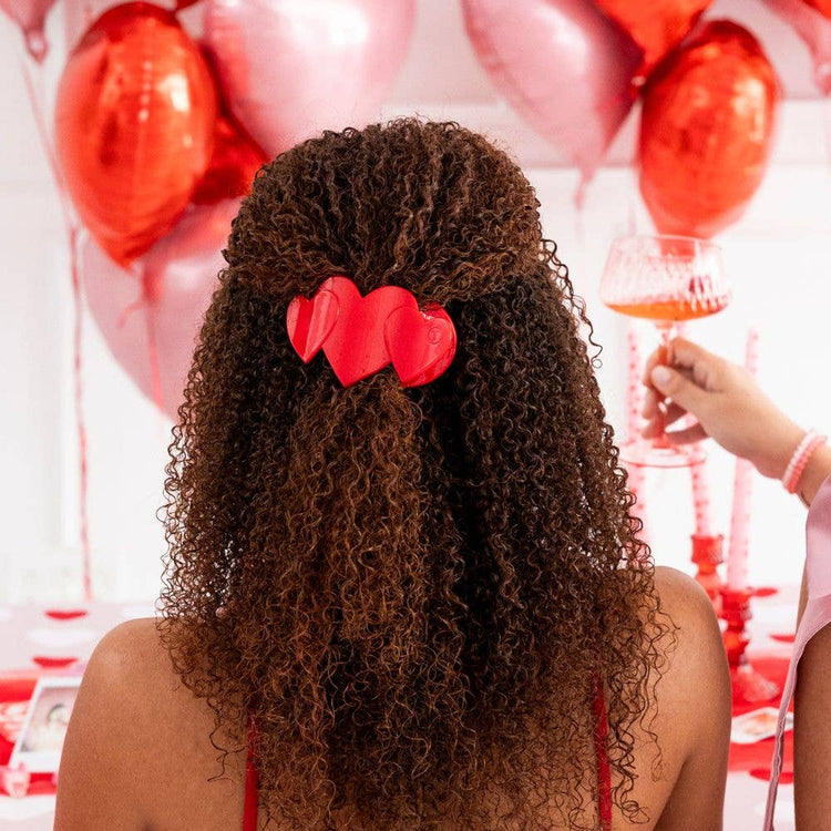 Teleties Red Heart Flat Clip Medium ONE LEFT