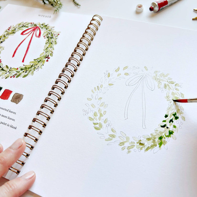 PRE-ORDER 11/21 ETA  Christmas watercolor workbook