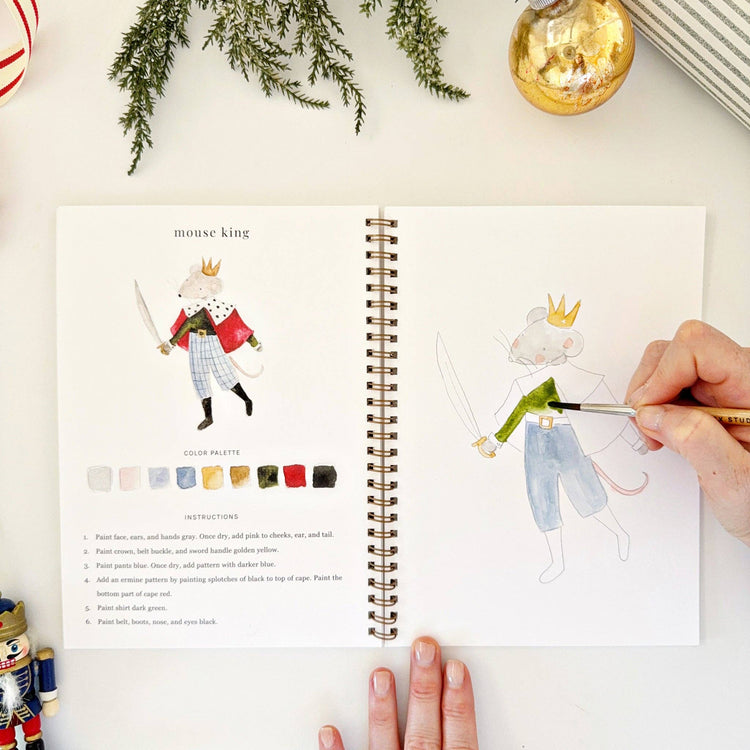 PRE-ORDER 11/21 ETA  Nutcracker watercolor workbook