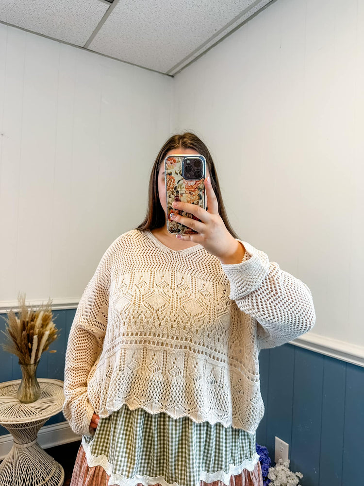 Palm Trees Sweater Top