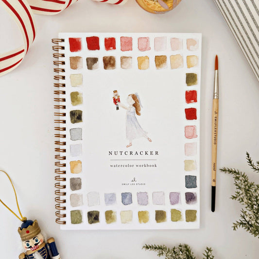PRE-ORDER 11/21 ETA  Nutcracker watercolor workbook