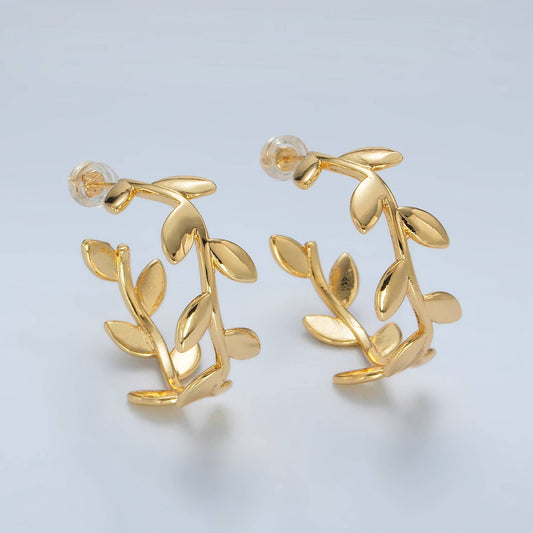 Nature Leaf Hoop Earring ONE LEFT