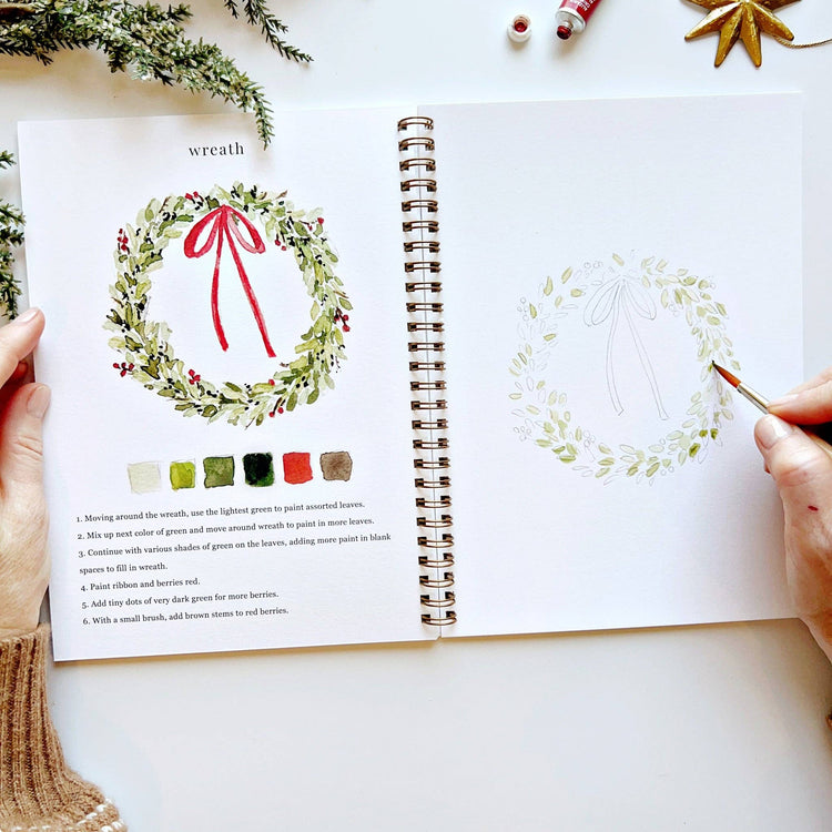 PRE-ORDER 11/21 ETA  Christmas watercolor workbook
