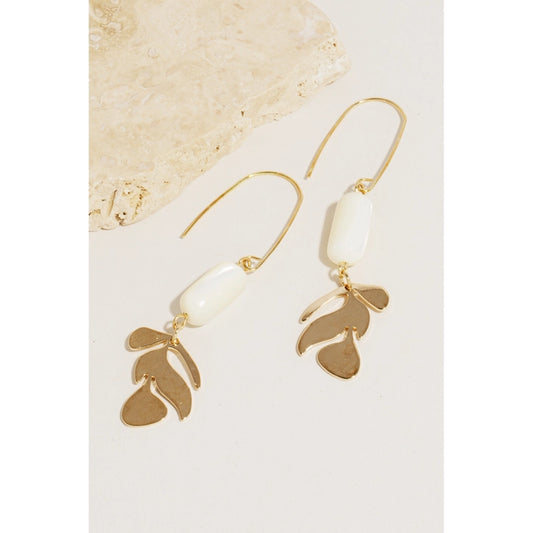 Ornate Leaf Drop Earrings