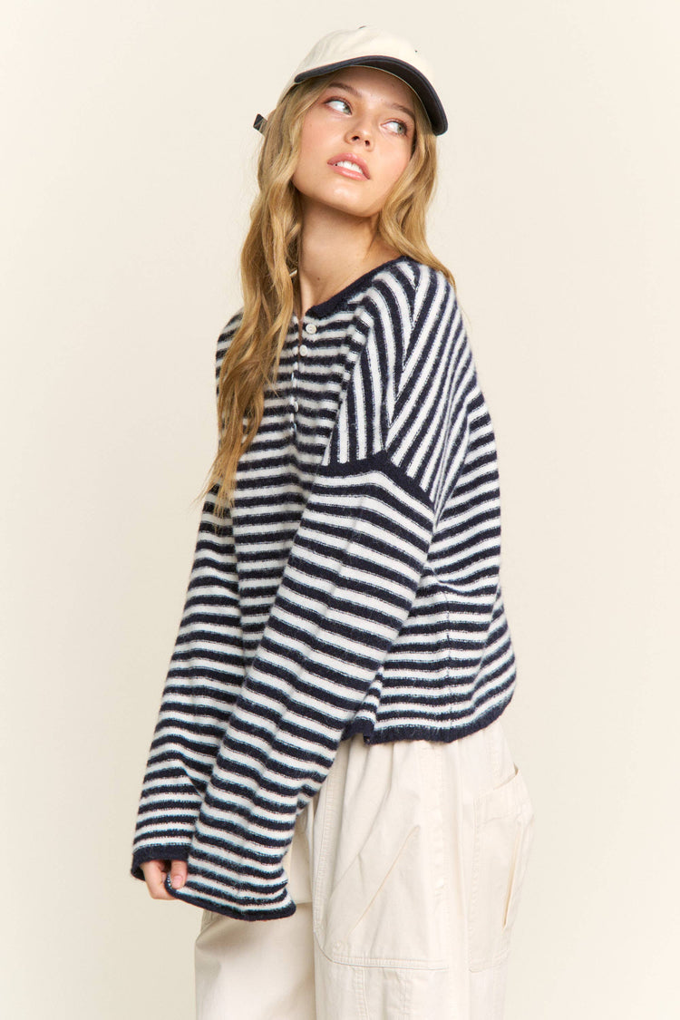 1/12 PRE-ORDER Navy Striped Pullover