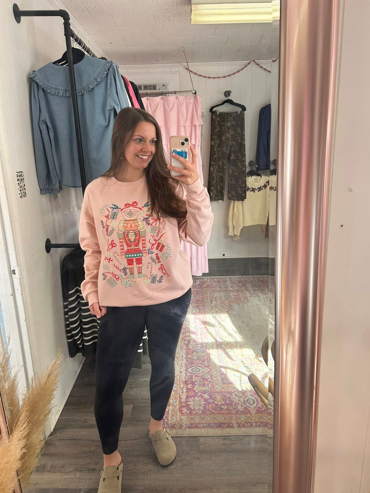 Whimsical Nutcracker Christmas Sweatshirt ONE LARGE LEFT