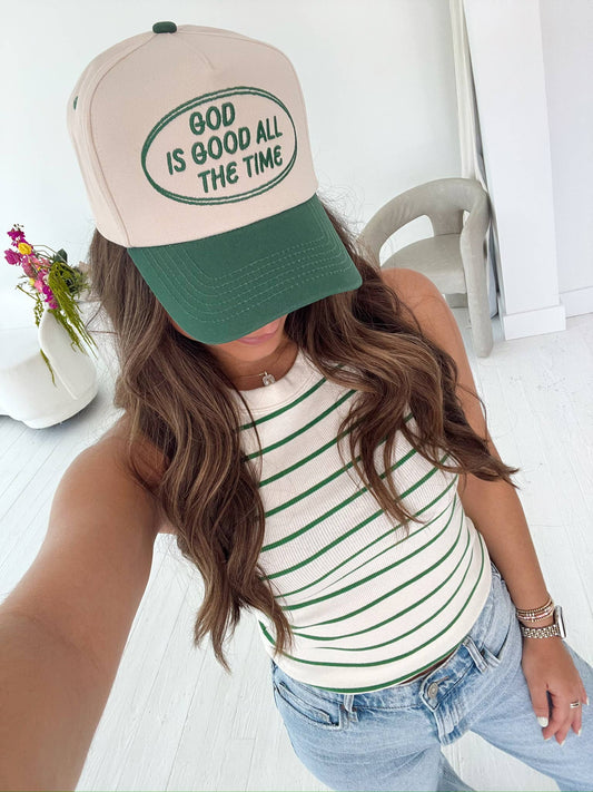 God is Good Green Trucker Hat