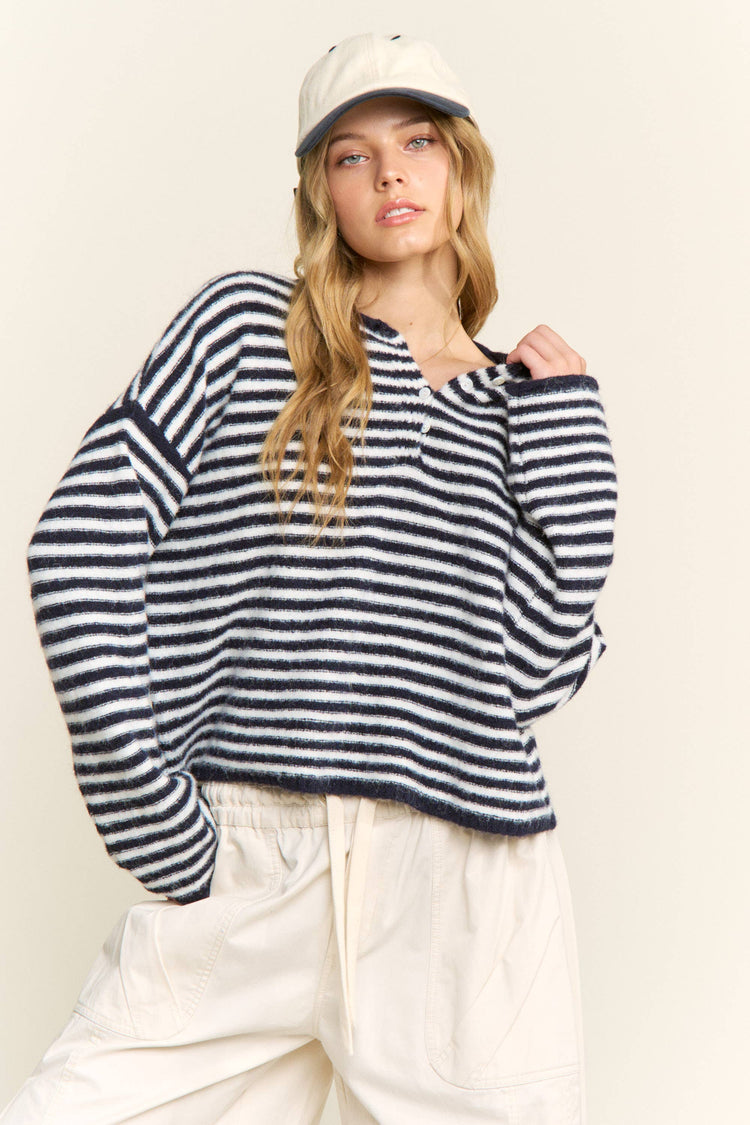 1/12 PRE-ORDER Navy Striped Pullover