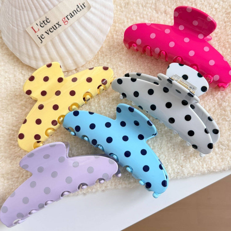 Blue Polka Dot Hair Clip PRE-ORDER
