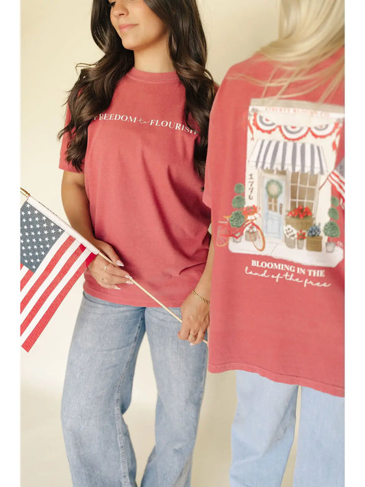 Blooming in the Land of the Free Graphic Tee