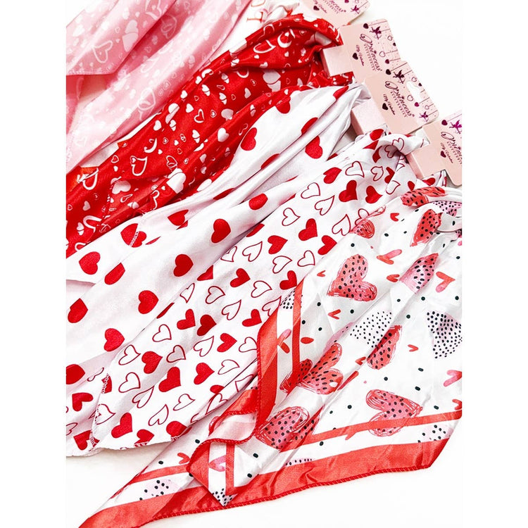 1/6 PRE-ORDER Heart Print Satin Scarf