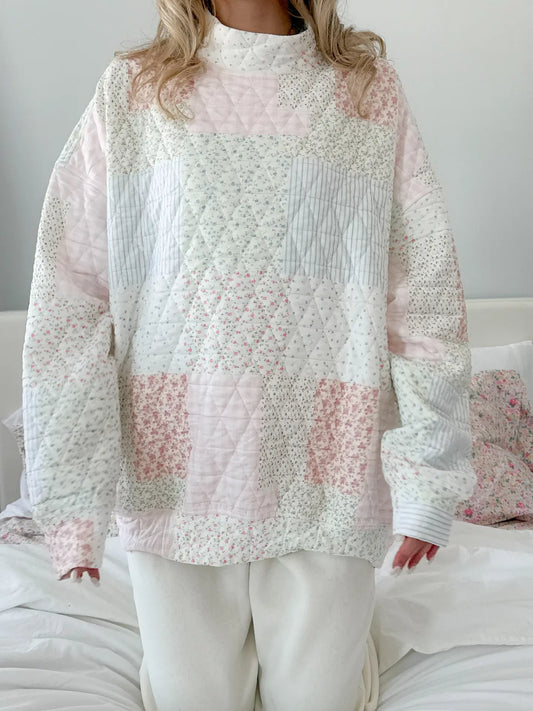 Sunkissed Coconut Mock Neck Crew