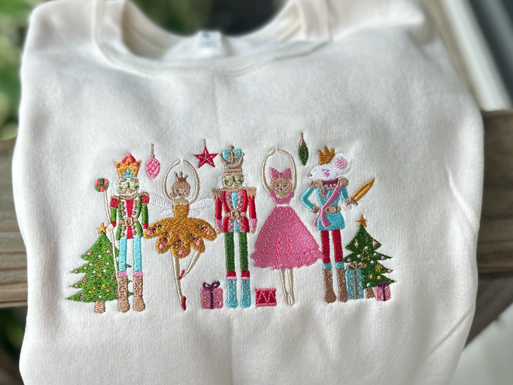 The Nutcracker Christmas Embroidered Crewneck