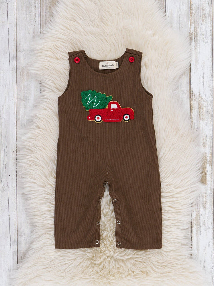 Farmhouse Striped Truck Romper ONE 18-24M LEFT