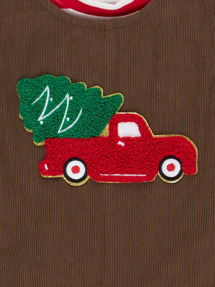 Farmhouse Striped Truck Romper ONE 18-24M LEFT