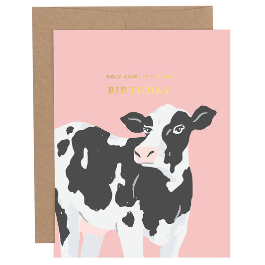 Holy Cow Birthday Greeting Card
