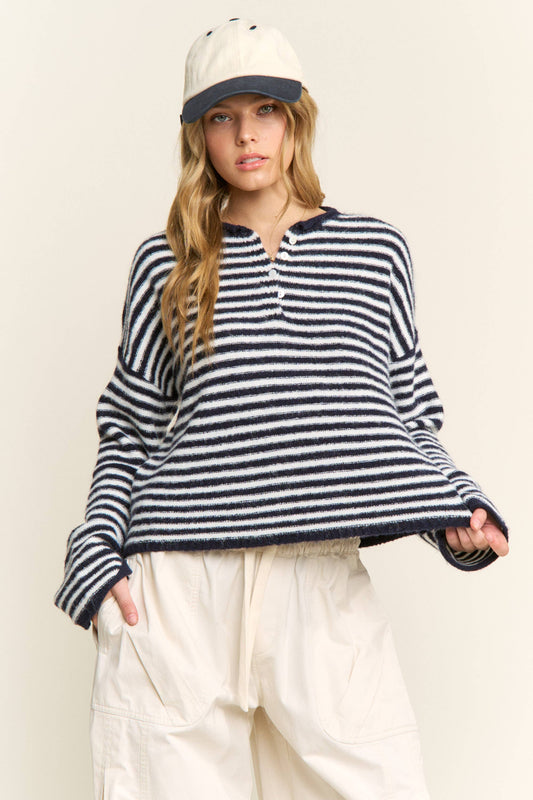 1/12 PRE-ORDER Navy Striped Pullover