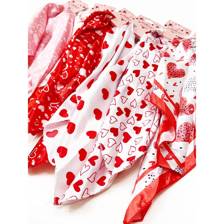 1/6 PRE-ORDER Heart Print Satin Scarf