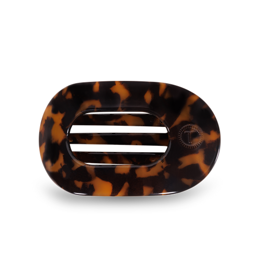 Teleties Tortoise Flat Round Clip Small